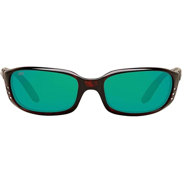 Costa Del Mar Costa Del Mar 06S9017-90171259 59 mm Brine Polarized Oval Sunglasses for Mens; Tortoise & Copper Green Mirrored 06S9017-90171259